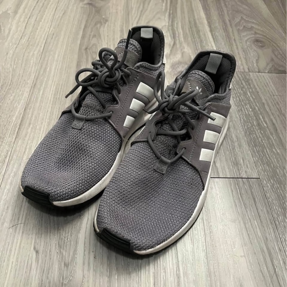 Adidas Men's Gray and White Sneakers